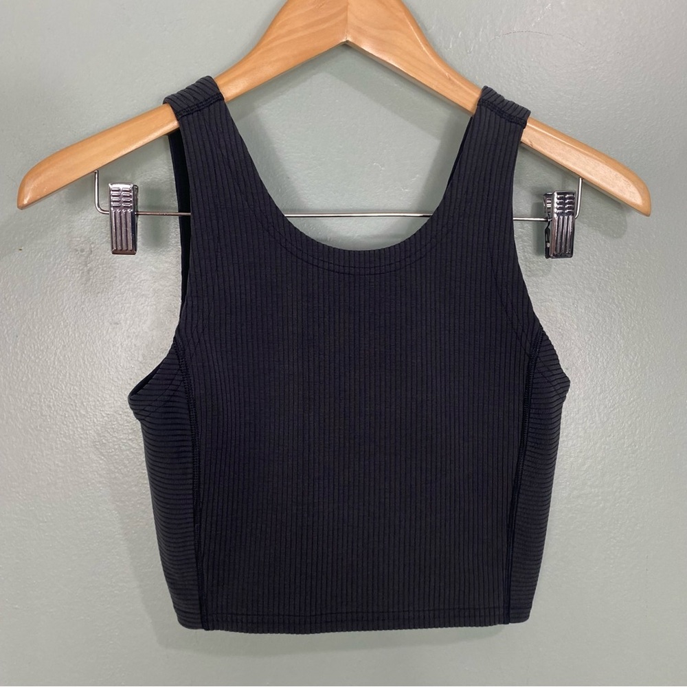 Lululemon Ribbed Softstreme Cropped Tank Top Sz 4